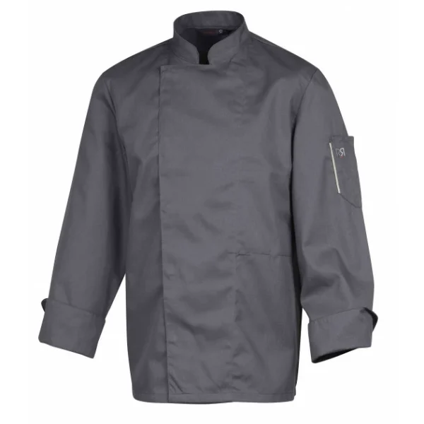 Offres 🎉 Veste de Cuisine Mixte Anthracite NERO T.2 Robur manches Longues 🤩 achat 1