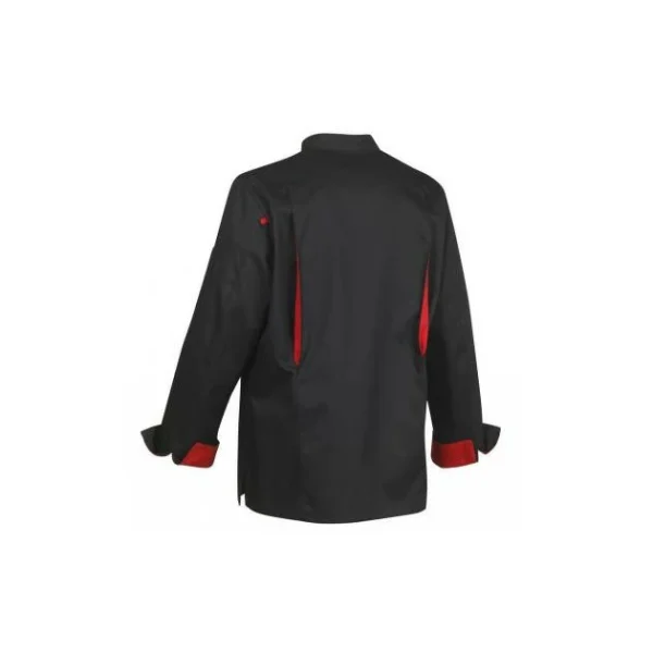 Acheter 😍 Veste de Cuisine Mixte Noire/Rouge BOKO T.0 Robur ✔️ soldes en ligne 3