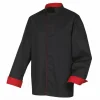 Acheter 😍 Veste de Cuisine Mixte Noire/Rouge BOKO T.0 Robur ✔️ soldes en ligne 10