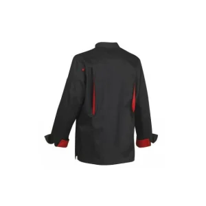 Grosses soldes 👏 Veste de Cuisine Mixte Noire/Rouge BOKO T.2 Robur ❤️ Protections acheteurs 6